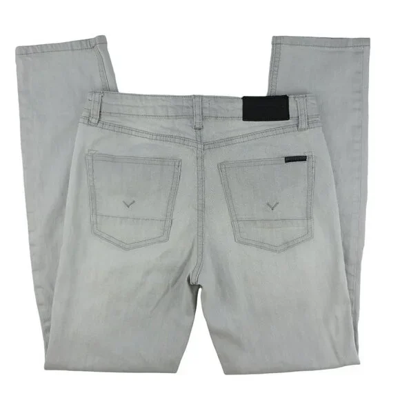 Hudson Girls Straight Leg Jeans Size 14 Gray Stretch Mid Rise Denim - Picture 3 of 12